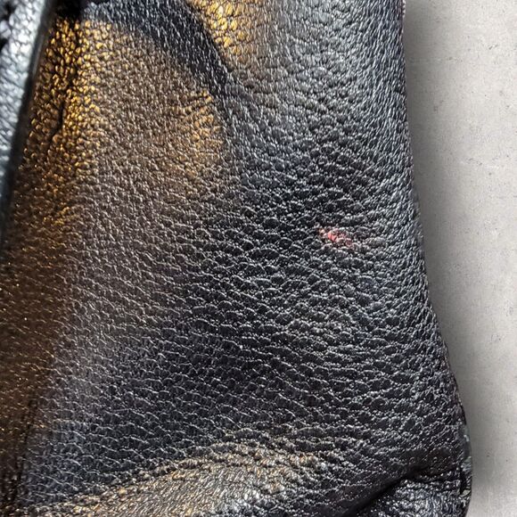 Michael Kors Black Leather Clutch Crossbody Shoulder Handbag Purse Detach Strap - Picture 5 of 16